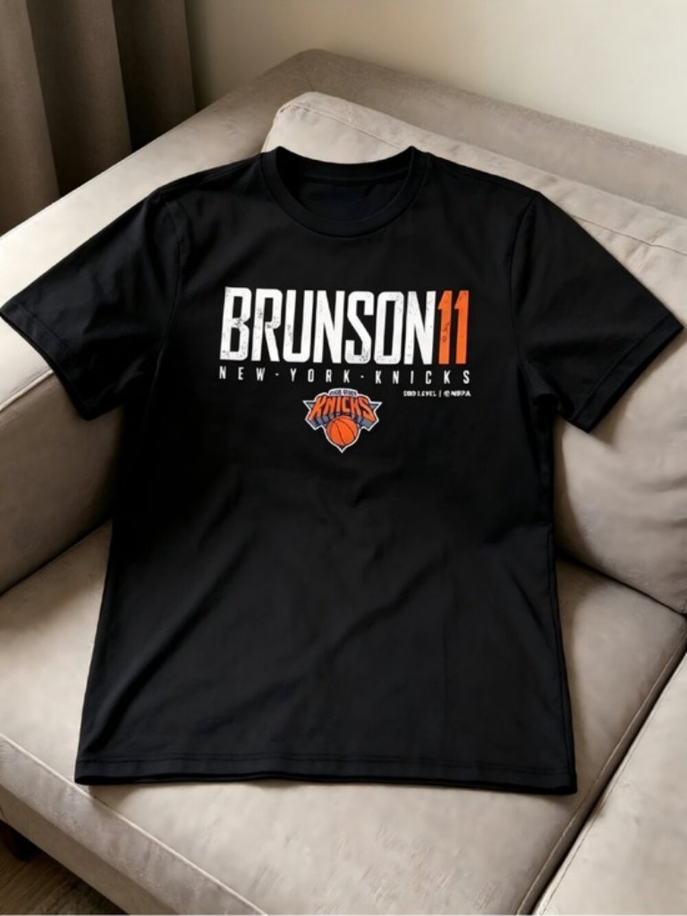 Level Jalen Brunson Black New York Knicks Elite Women Men T-shirt unisex